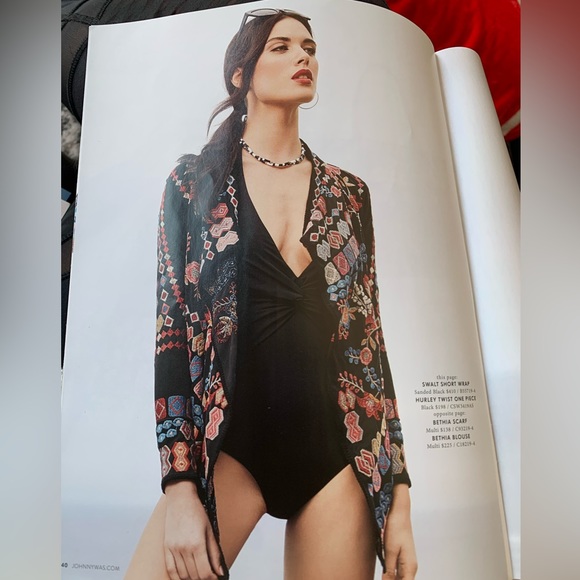 Johnny Was Short Wrap Embroidered Tencel NWOT - Picture 2 of 7